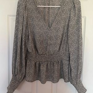 Black & White Dress Blouse